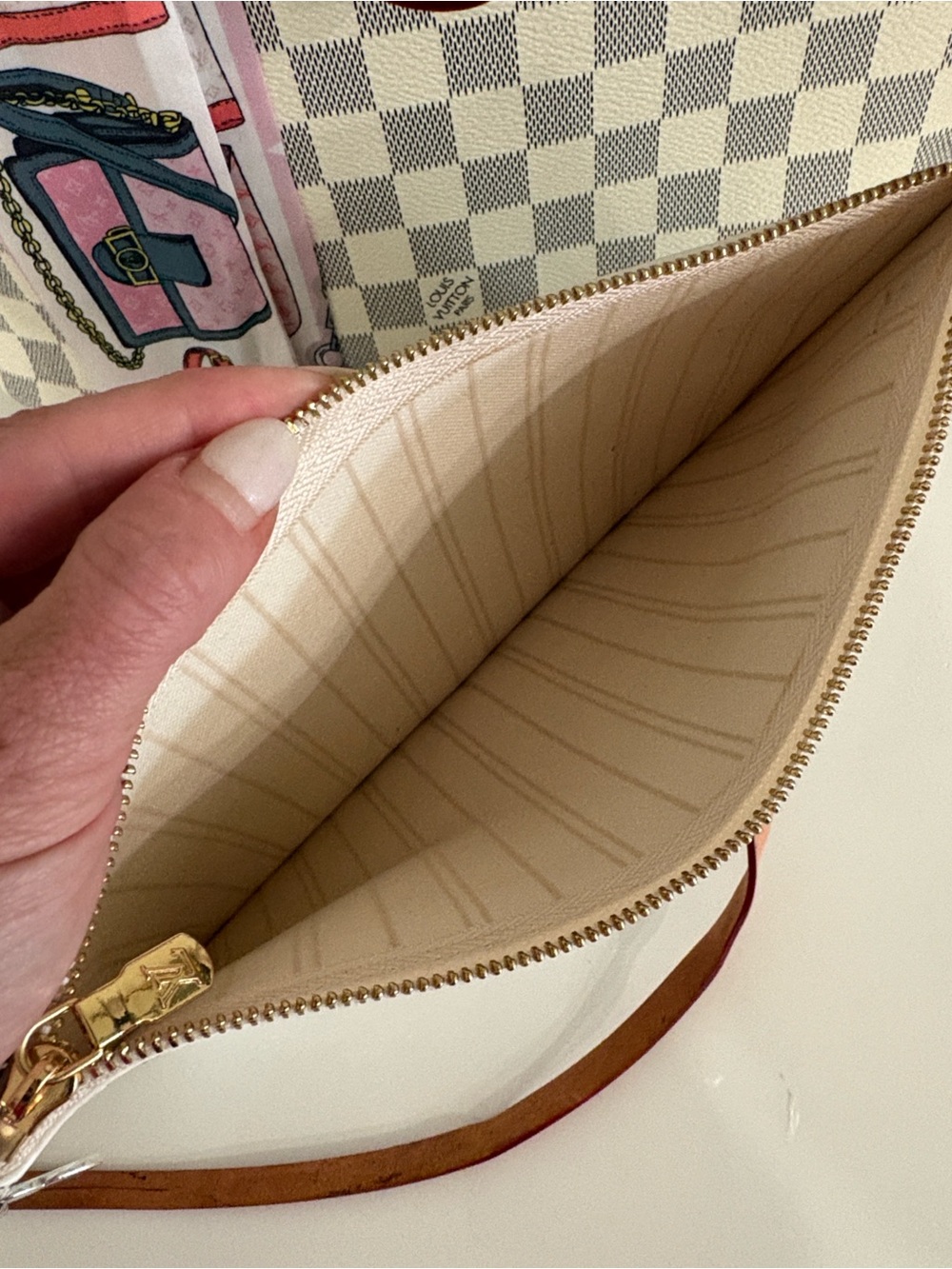 Azur Tote with Pink Scarf Accent - Picture 4 of 9